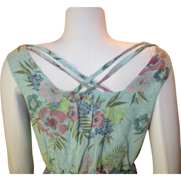 EDC Esprit Floral Blue Casual Summer Mini Dress - Picture 7 of 8